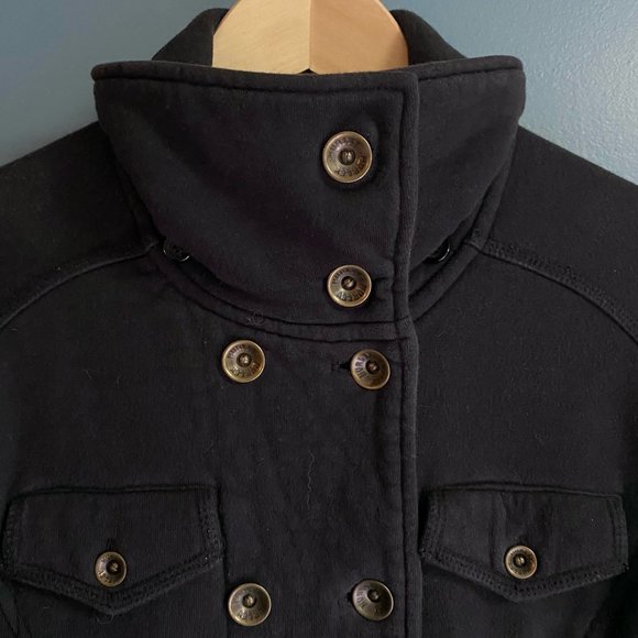 Hurley Black button up sweater jacket. - Picture 3 of 8